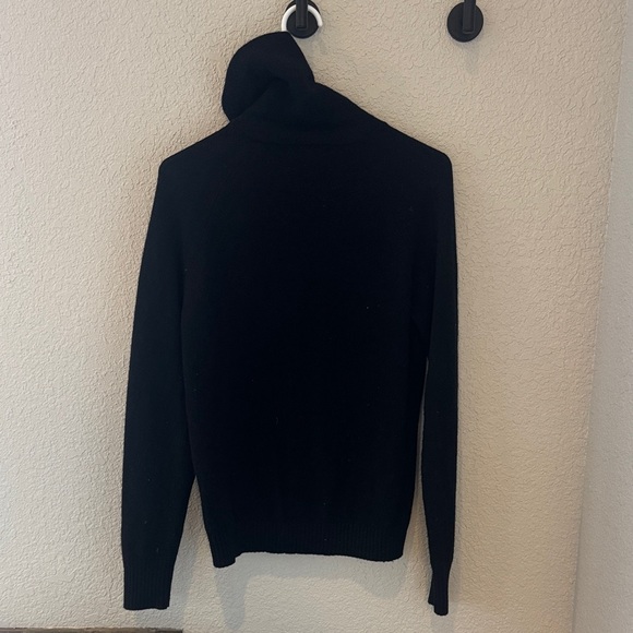 Ralph Lauren Black Turtleneck Sweater with Leather Buckles - Picture 6 of 9